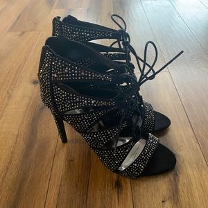 Madden Girl black sequin stiletto heels